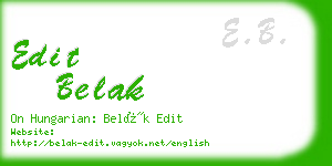 edit belak business card